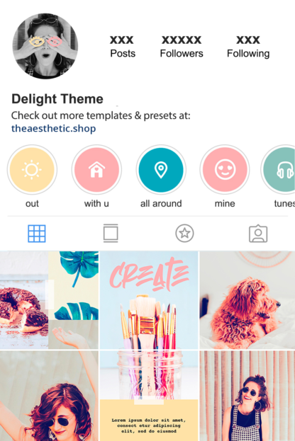 bright colored Instagram Highlight Covers 1