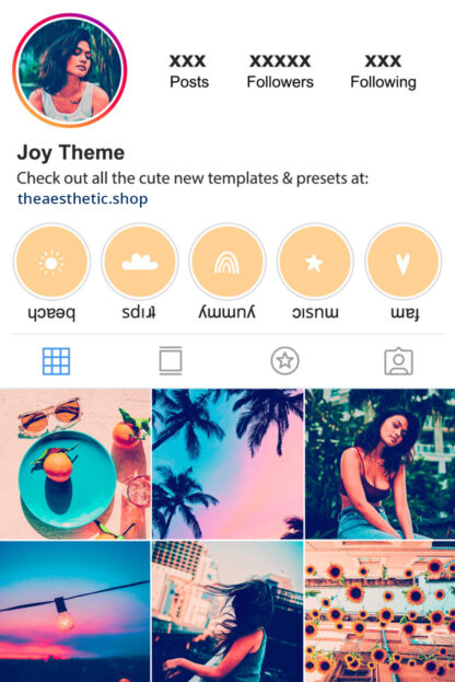 Yellow aesthetic Instagram highlight covers