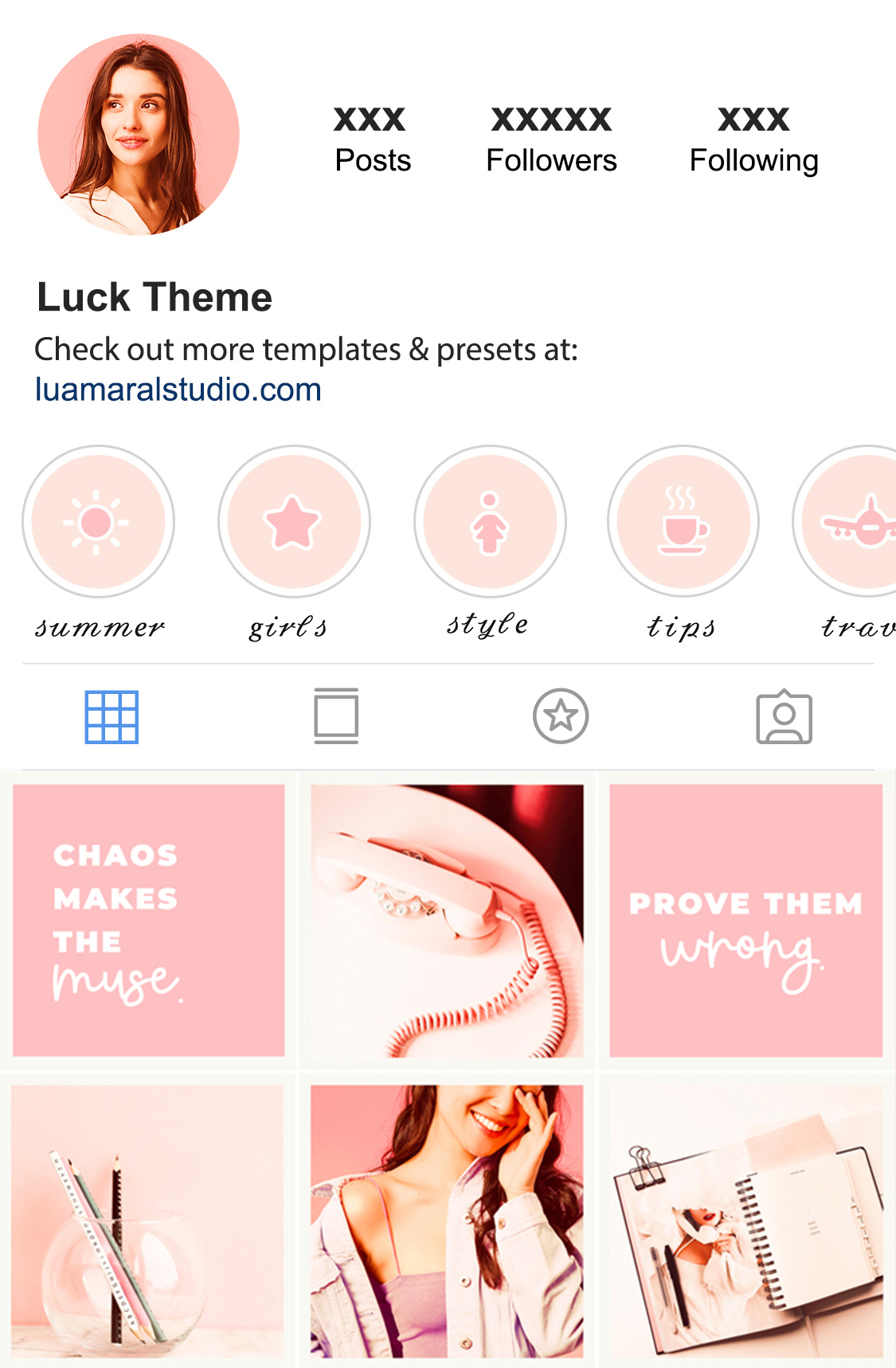 15 pink feminine short Instagram quotes | Luck theme ⋆ The Aesthetic Shop