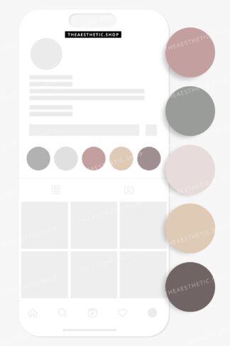 Neutral solid colors Instagram highlight covers