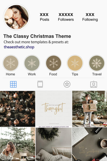 0066Classy Christmas Instagram highlight covers