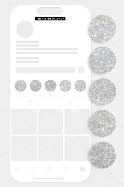 Glitter aesthetic Instagram highlight covers