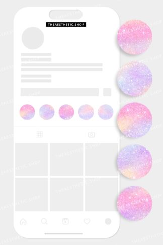 Pink glitter aesthetic Instagram highlight covers