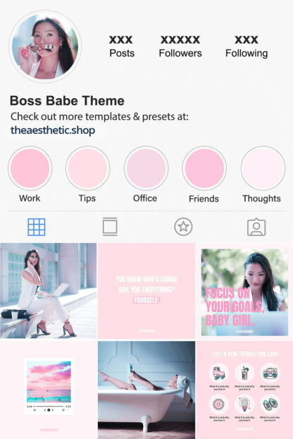 Boss Babe Solid colors Instagram highlight covers
