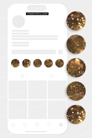 Luxury aesthetic gold Instagram Highlight covers
