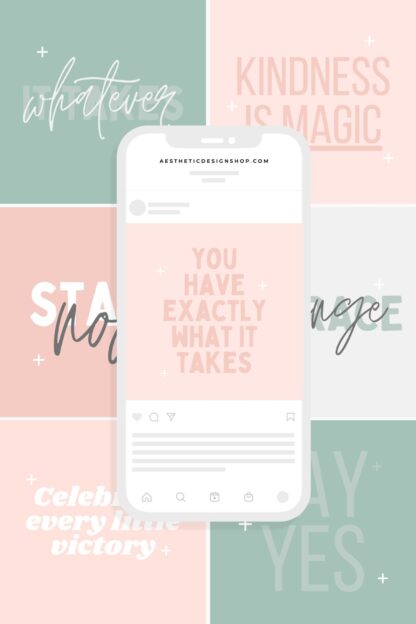 9 pink feminine short quotes (Pngs + Canva template) | Hope theme ⋆ The ...
