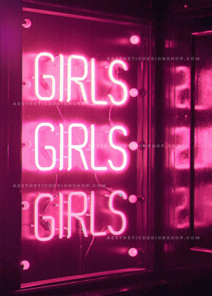 LASDS 0352 Girls Girls Girls Pink neon sign image