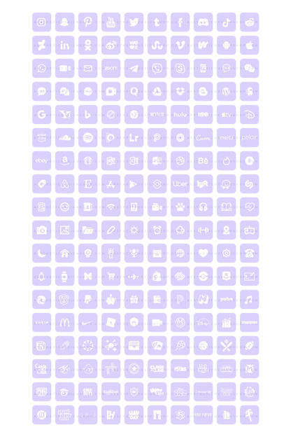 light purple lavender aesthetic app icons