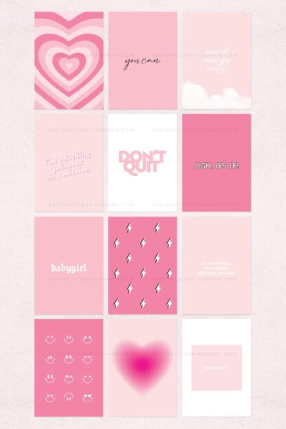 10 Pink aesthetic high resolution images for wall collages, social media, phone background or other creative projects by lu amaral studio2