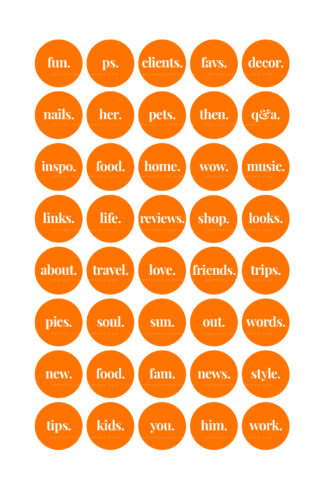 40 Orange Minimal Instagram highlight covers ready-to-use + editable ...