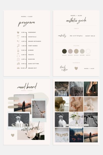 Simply Natural Wedding Canva templates by Lu Amaral Studio 1