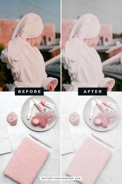 pale pink aesthetic lightroom photo preset by lu amaral studio 2