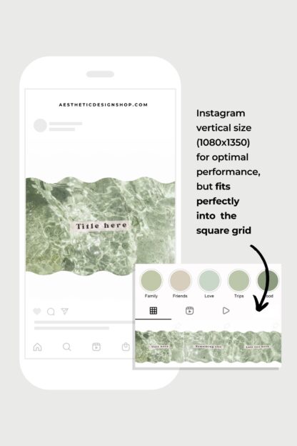 Pinned posts Canva template for Instagram - Sage Green4