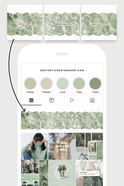 Pinned posts Canva template for Instagram - Sage Green4