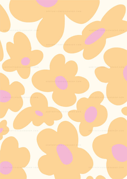 Flower pattern Danish pastel aesthetic image for wall collage and creative projects