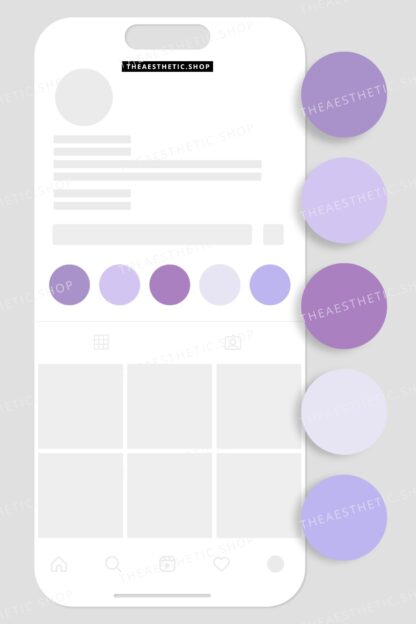 Lilac aesthetic solid color Instagram highlight covers