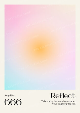 Angel Number 666 Reflect High-Resolution Aura Aesthetic Digital Image