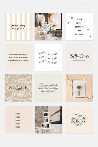 12 Vanilla Girl aesthetic widget images for home screen (editable Canva ...