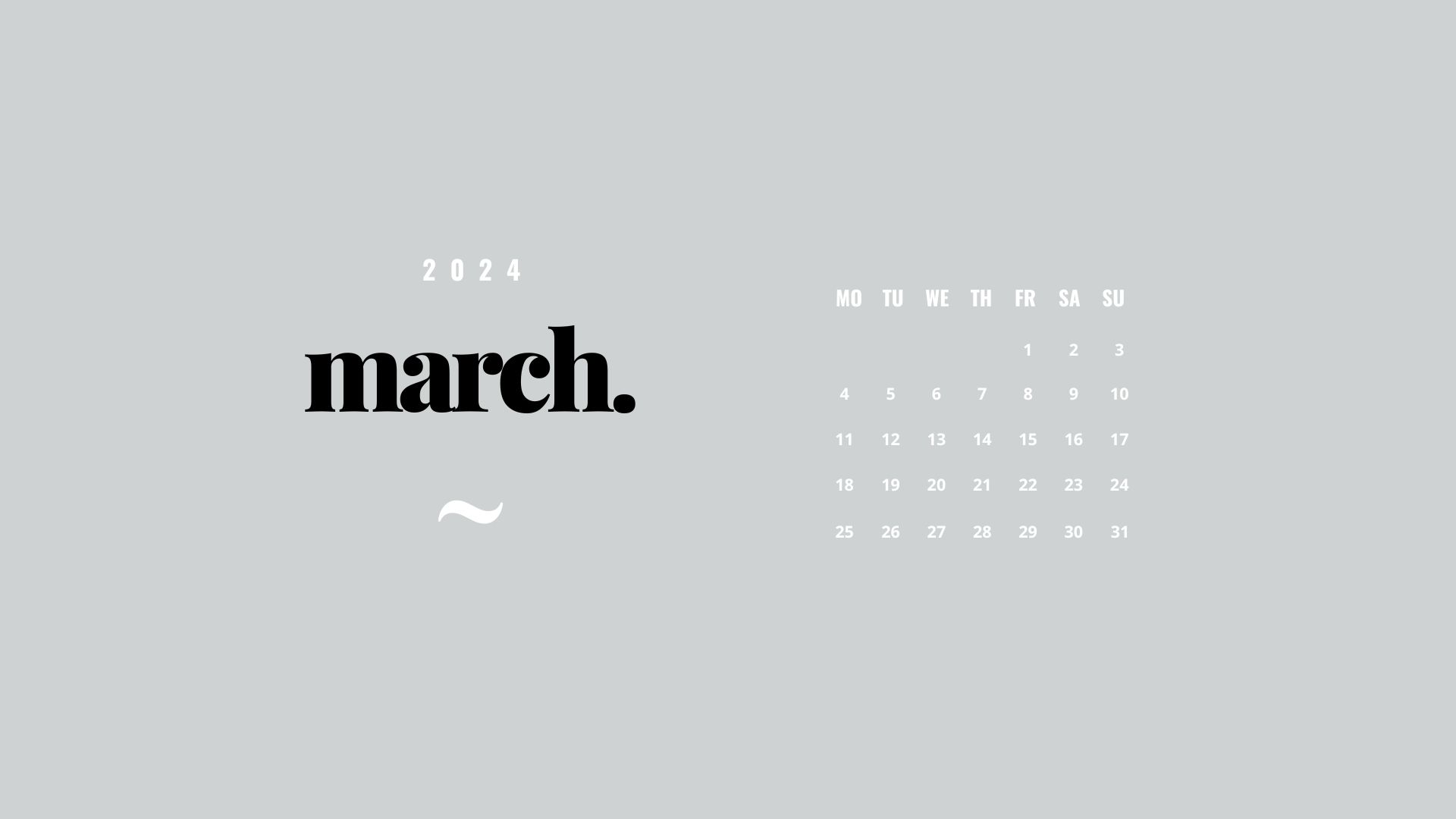 march 2024 quiet luxury aesthetic desktop background wallpaper calendar