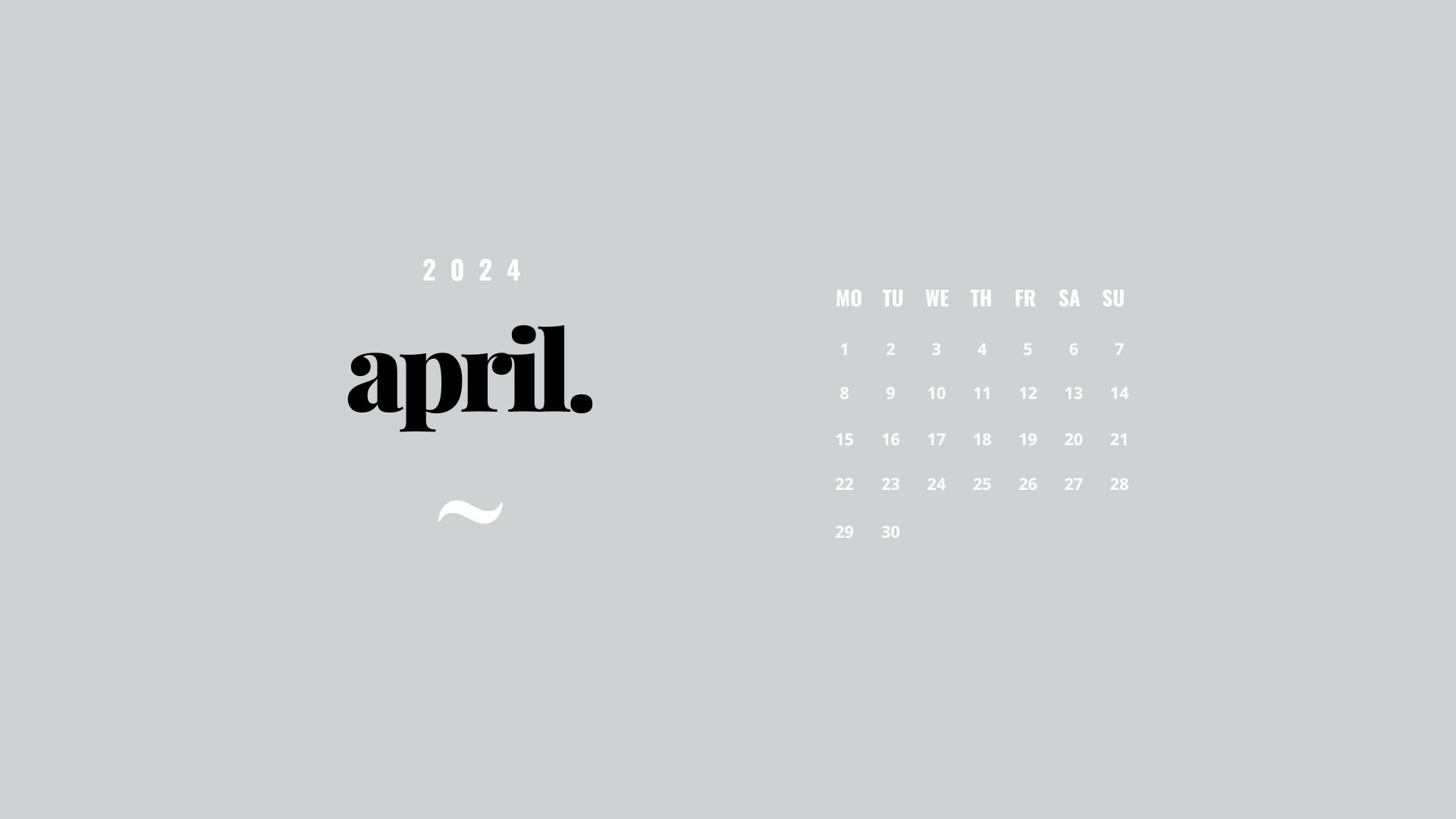 april 2024 quiet luxury aesthetic desktop background wallpaper calendar