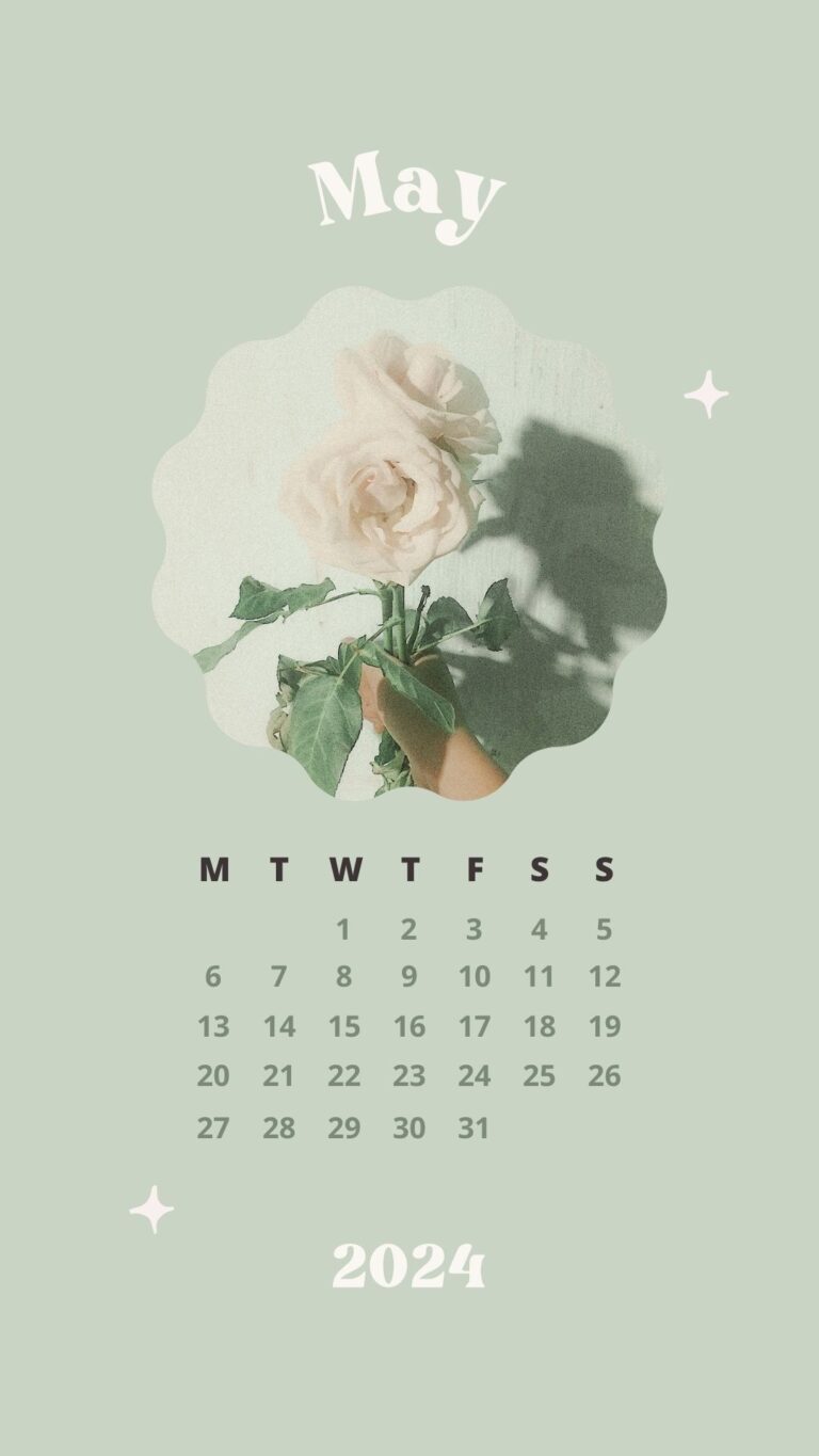 May 2024 free aesthetic calendar wallpaper / lock screen backgrounds ...