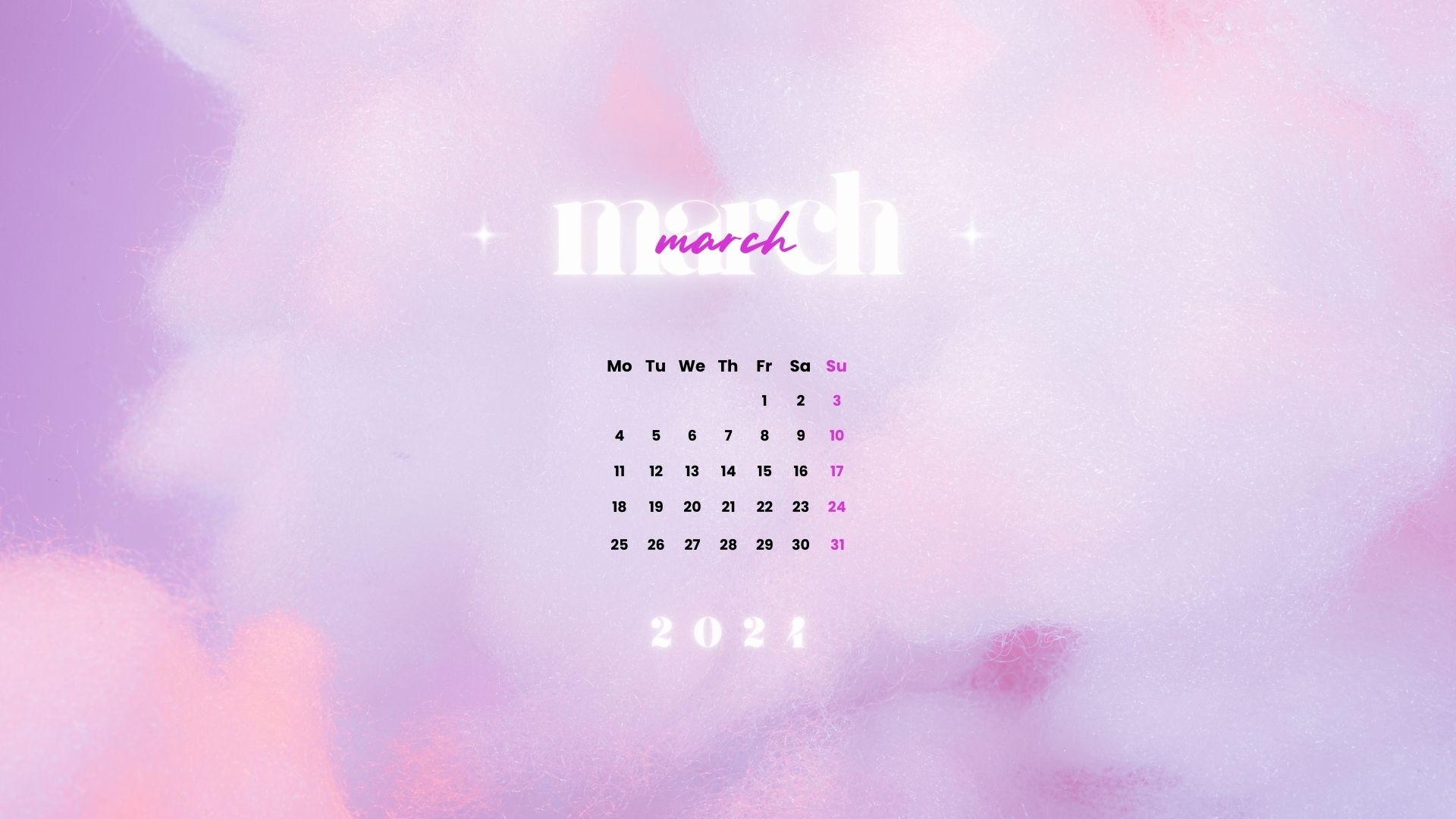 march 2024 y2k aesthetic desktop background wallpaper calendar