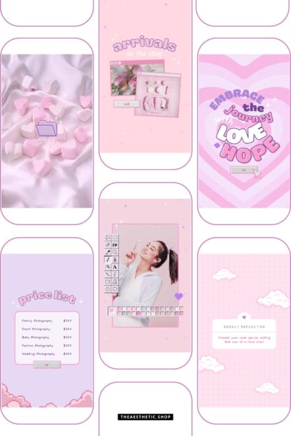 30 Easy-to-Edit Kawaii Aesthetic Social Media Canva Templates - to use on Stories, Reels or feed - Image 8