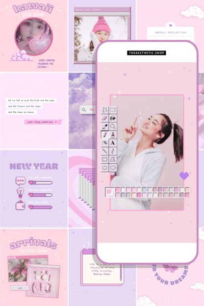 Easy-to-Edit Kawaii Aesthetic Social Media Canva Templates