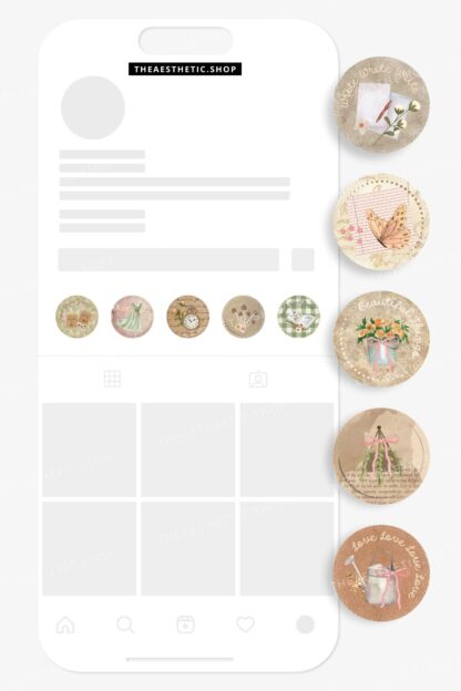 Cottagecore Aesthetic Instagram highlight covers ready to use 2